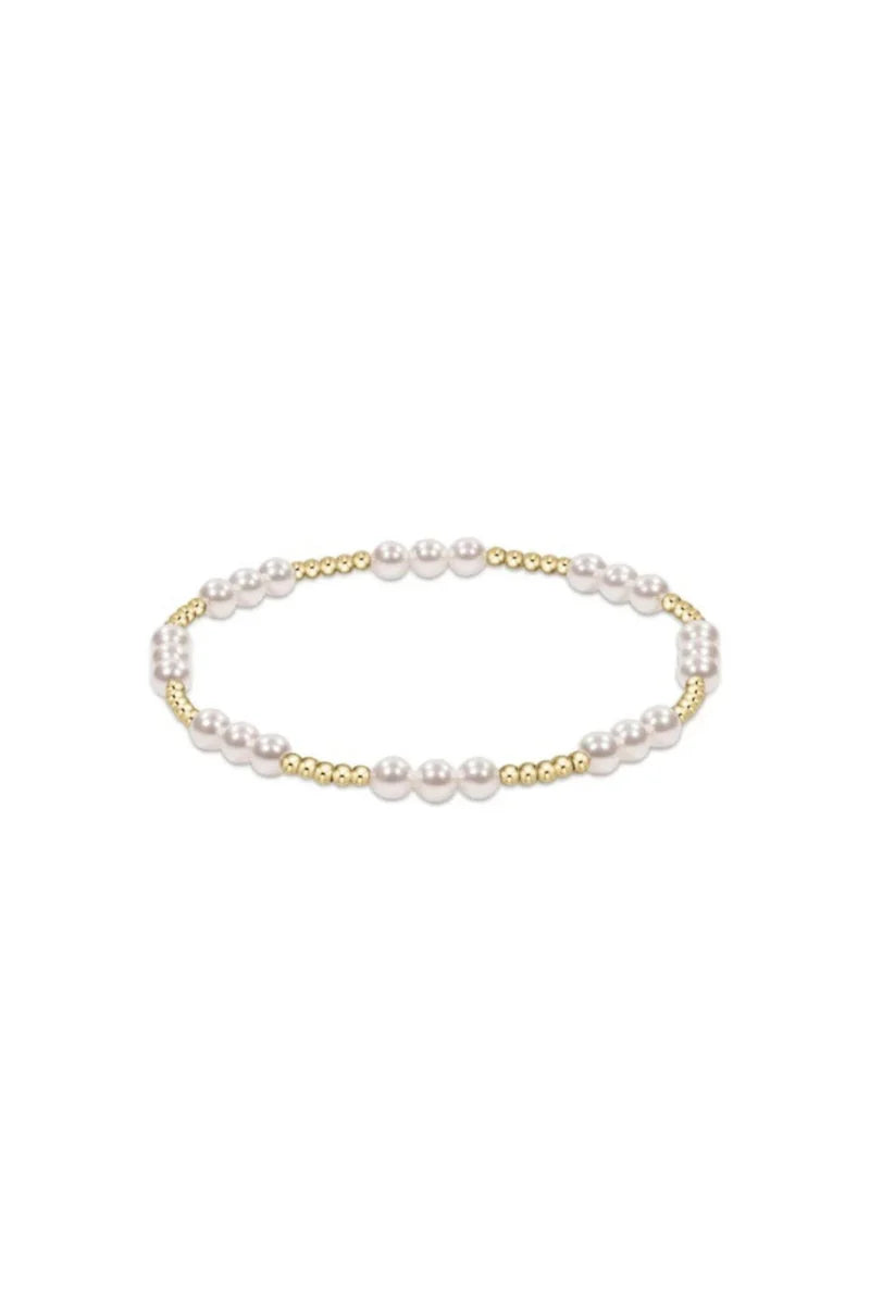 ENewton/ Classic Joy Pattern 4MM Bead Bracelet-Pearl