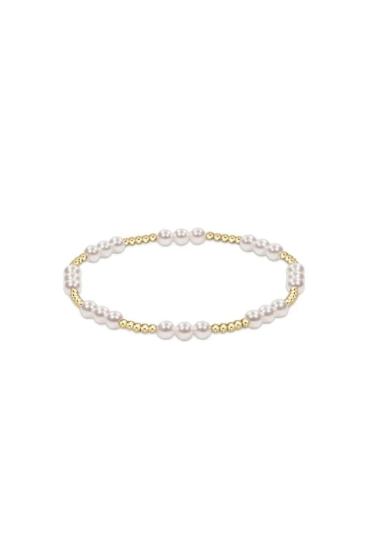 ENewton/ Classic Joy Pattern 4MM Bead Bracelet-Pearl