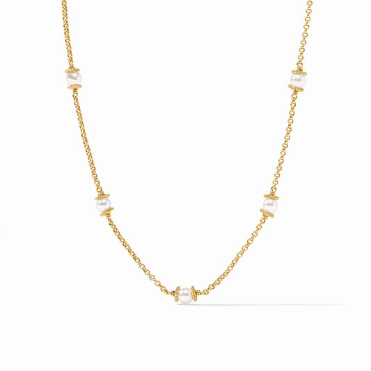 Julie Vos/ Hydra Delicate Station Necklace/ Pearl