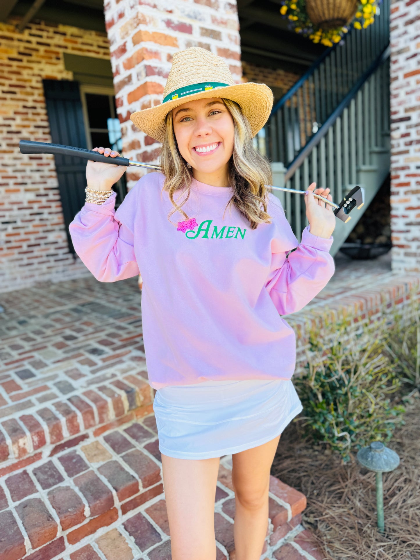 The Azalea Amen Crewneck