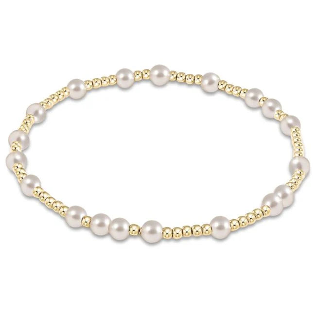 ENewton/ Extends/ Hope Unwritten 4MM Bead Bracelet-Pearl