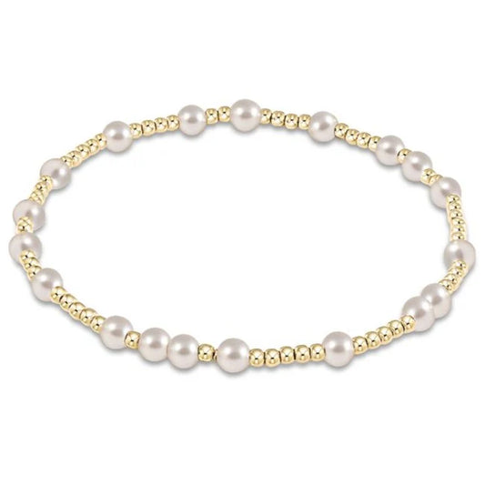 ENewton/ Extends/ Hope Unwritten 4MM Bead Bracelet-Pearl