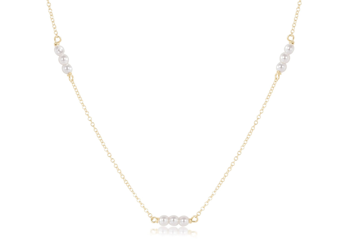 ENewton/ 15" Choker Joy Simplicity Chain Gold-Pearl 3MM