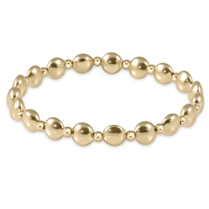 ENewton/ Honesty Gold Grateful Pattern 6mm Bead Bracelet