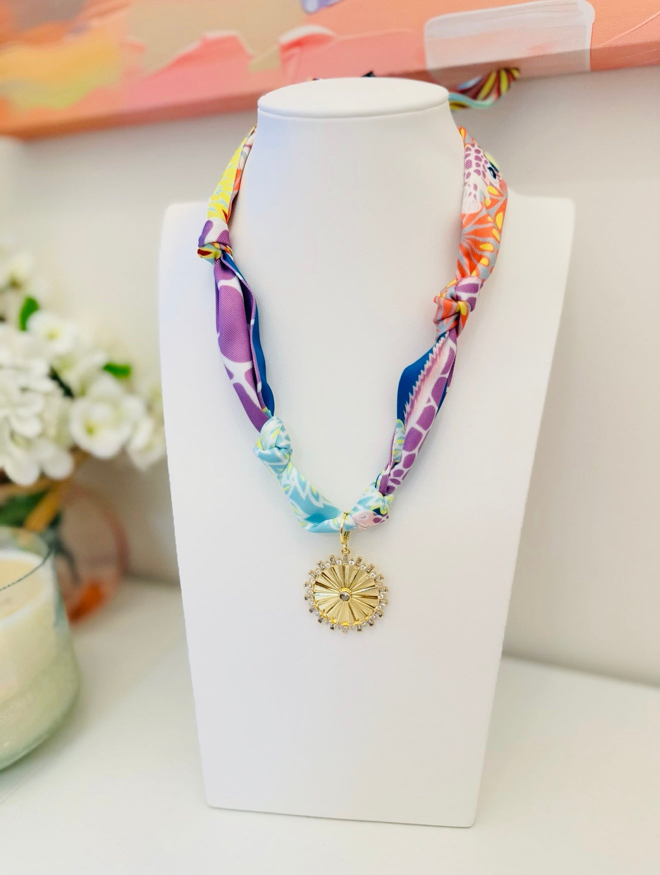 The Create Your Own Necklace-Scarf MM-Large Coin