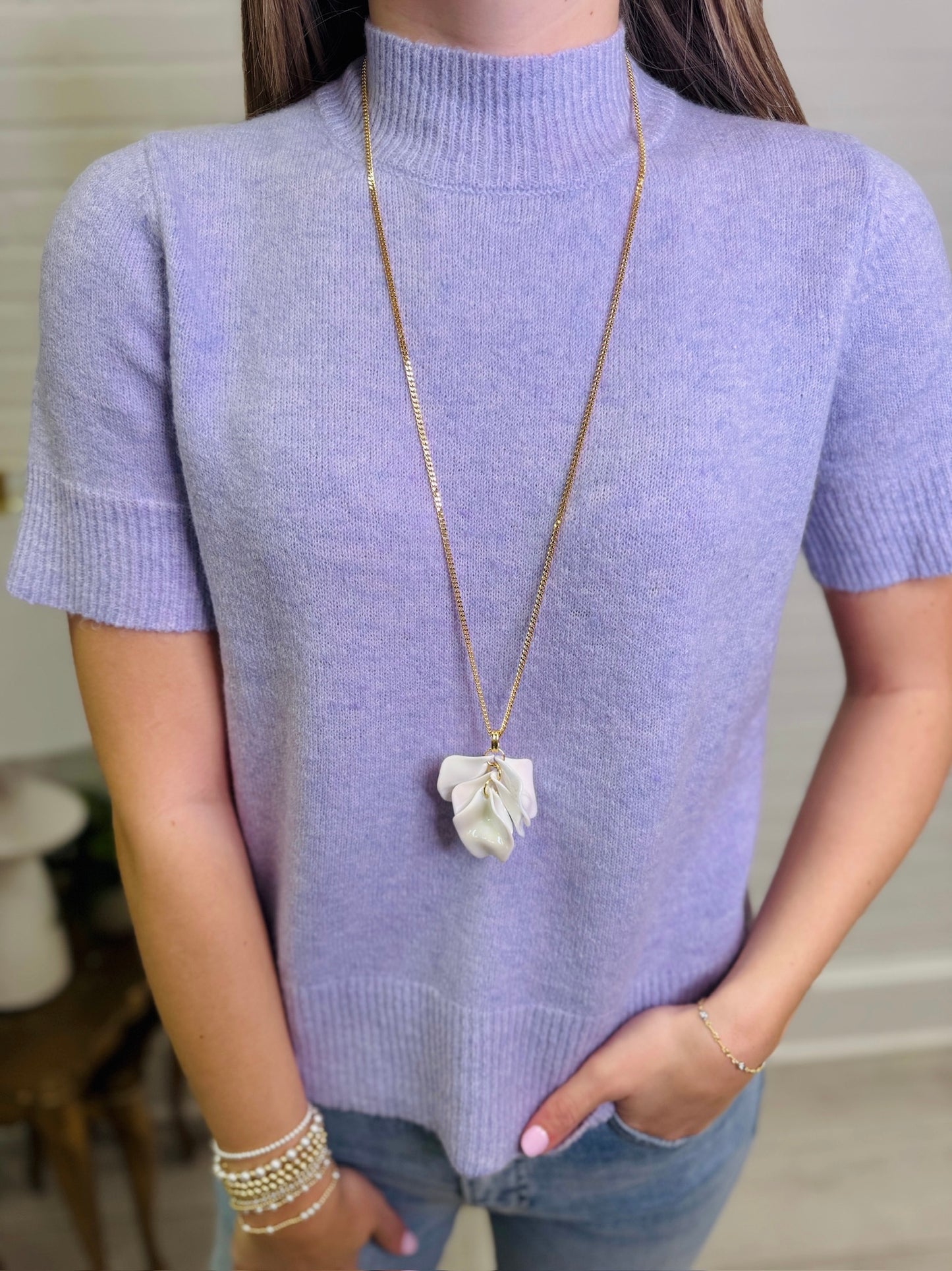 The Cara Cluster Long Necklace