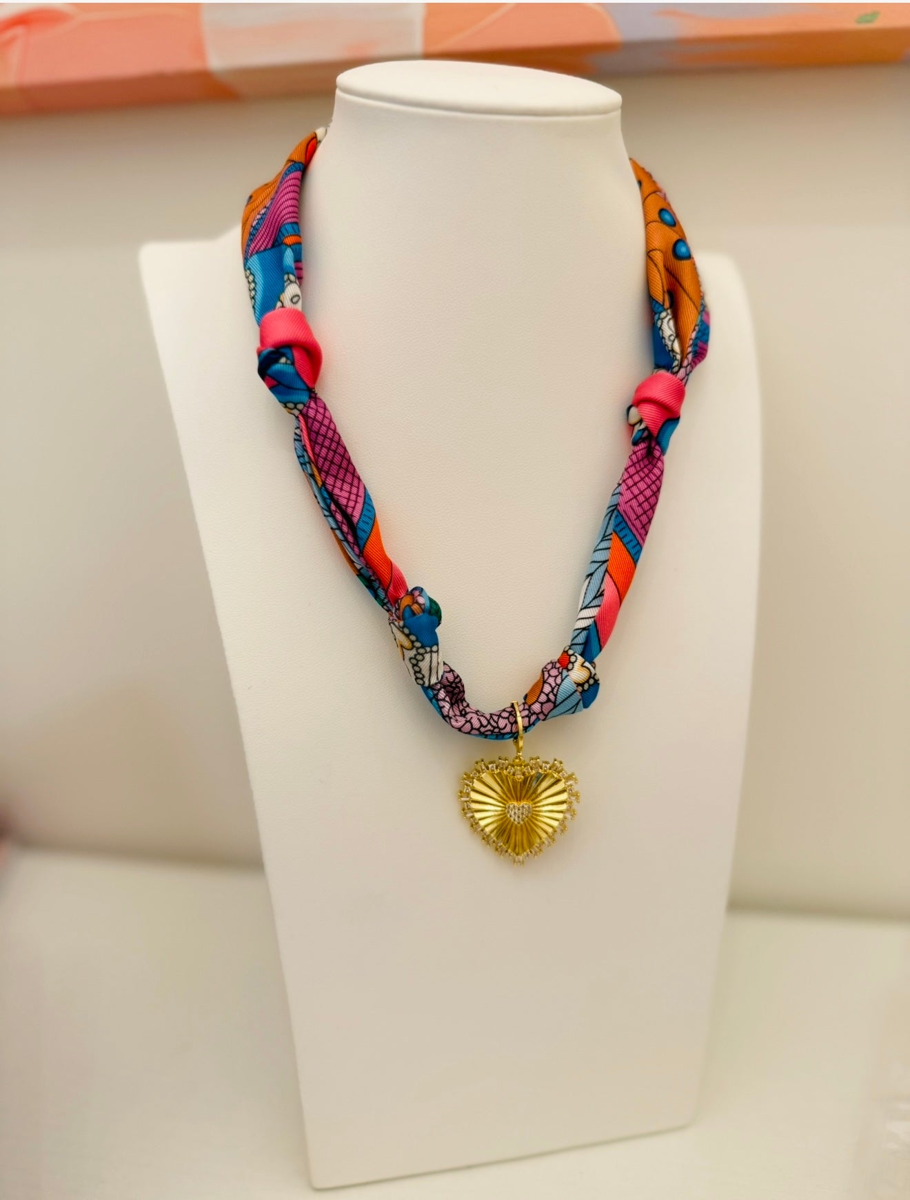 The Create Your Own Necklace-Scarf B-Joanna Heart