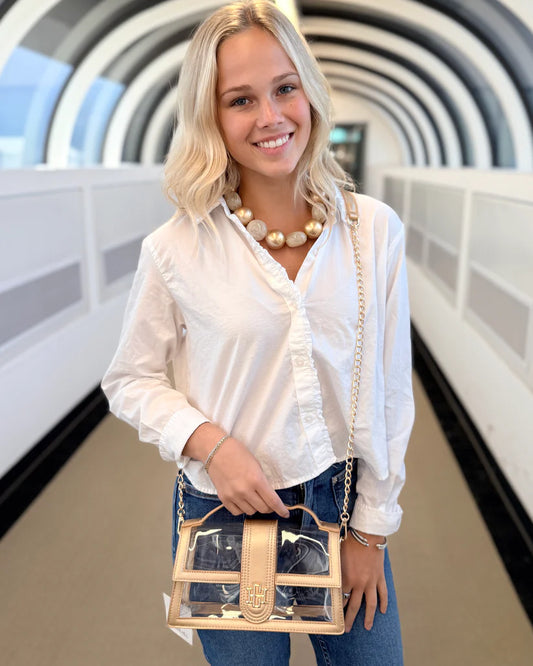 The Grace Clear Bag/ Gold