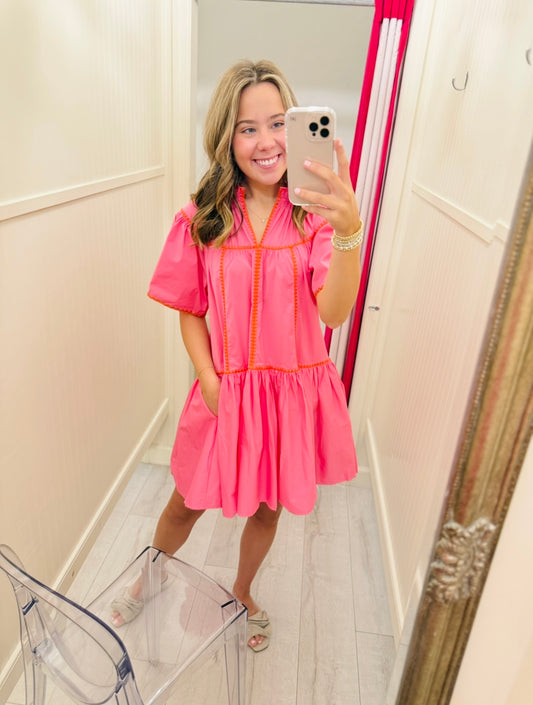 Karlie/ The Solid Contrast Tier Dress/ FINAL SALE