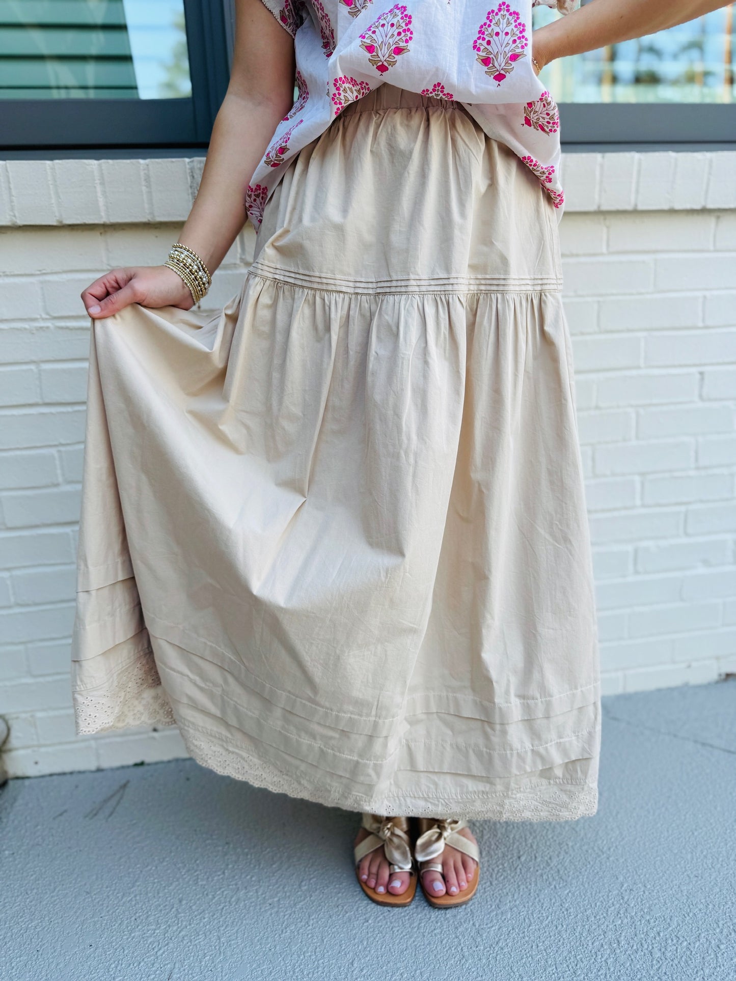 The Paisley Pintuck Skirt