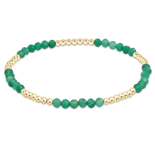 ENewton/ Blissful Pattern 2.5MM Bead Bracelet/ Green Onyx