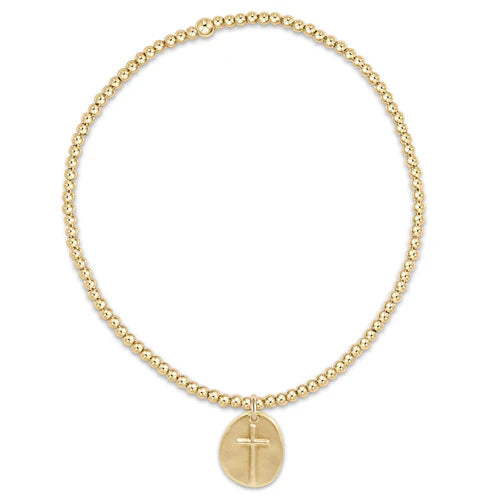 ENewton/ Classic Gold 2MM Bead Bracelet-Inspire Small Gold Charm