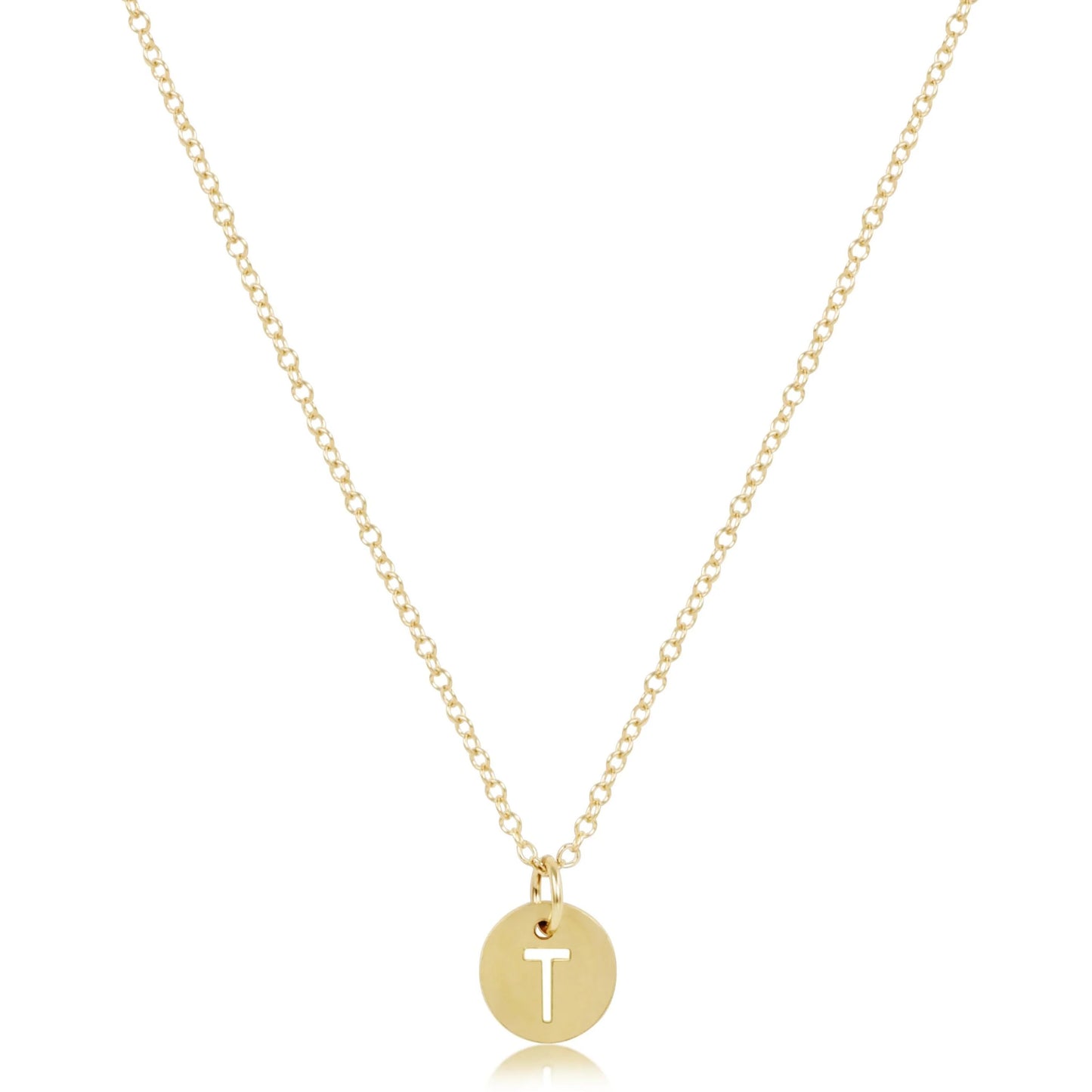 ENewton/ 16" Necklace Gold-Respect Small Disc
