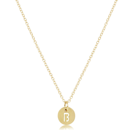 ENewton/ 16" Necklace Gold-Respect Small Disc