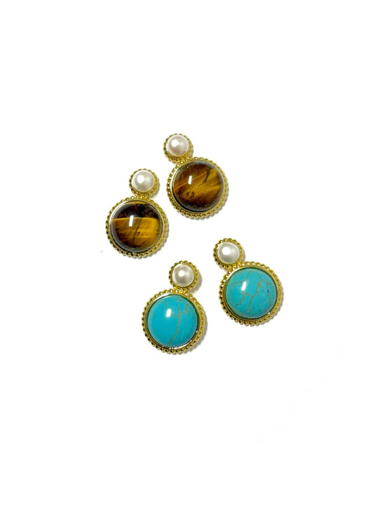 BPD/ The Dianna II Earring/ Tiger's Eye