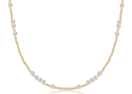 ENewton/ 15" Choker Hope Unwritten-4mm Pearl