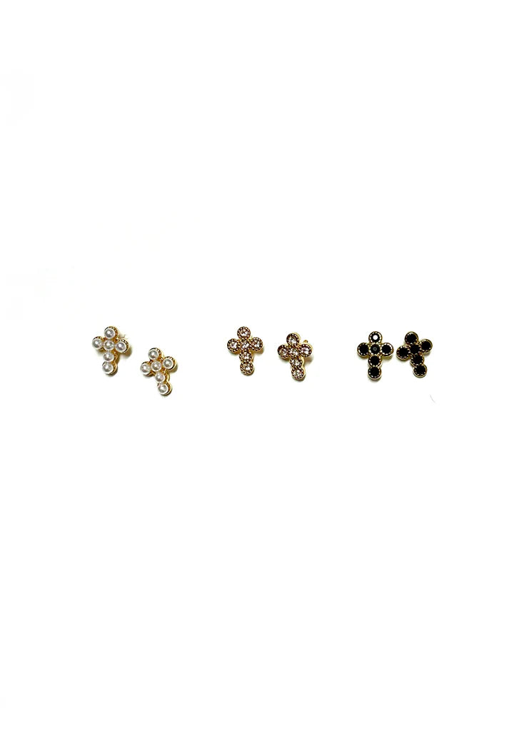BPD/ The Black Onyx Cross Stud