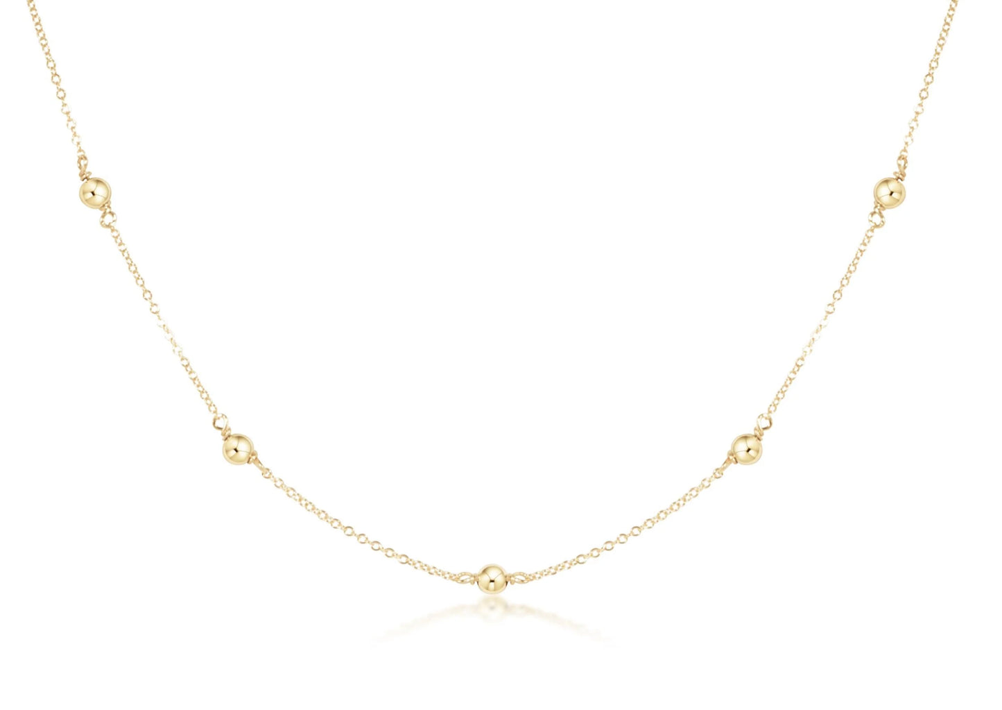 ENewton/ 15" Choker Simplicity Chain Gold-Classic 4MM Gold