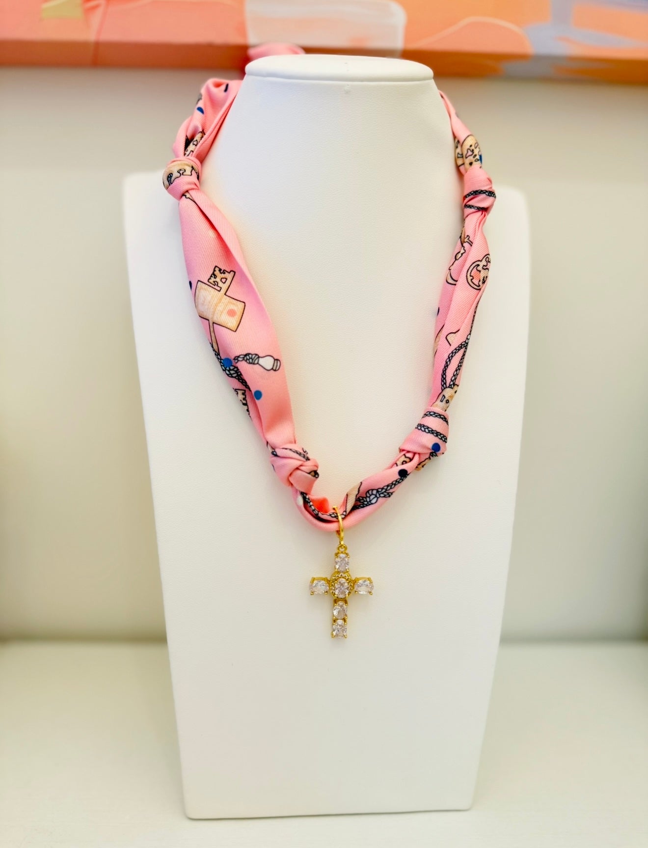 The Create Your Own Necklace-Scarf CC-Rome Cross