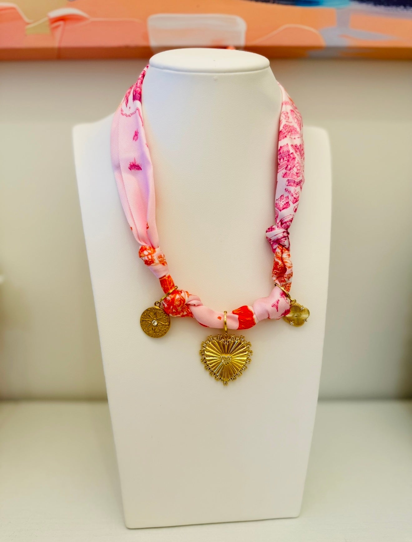 The Veronica Multi Charm Scarf Neklace