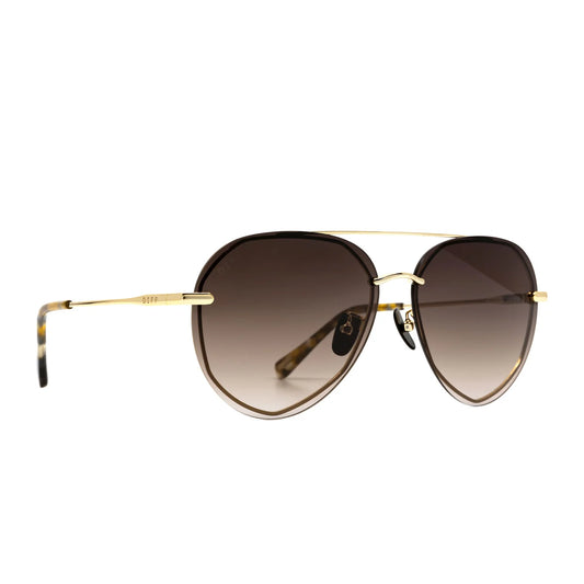 Diff/ Lenox Sunglasses/ Gold + Sea Tortoise