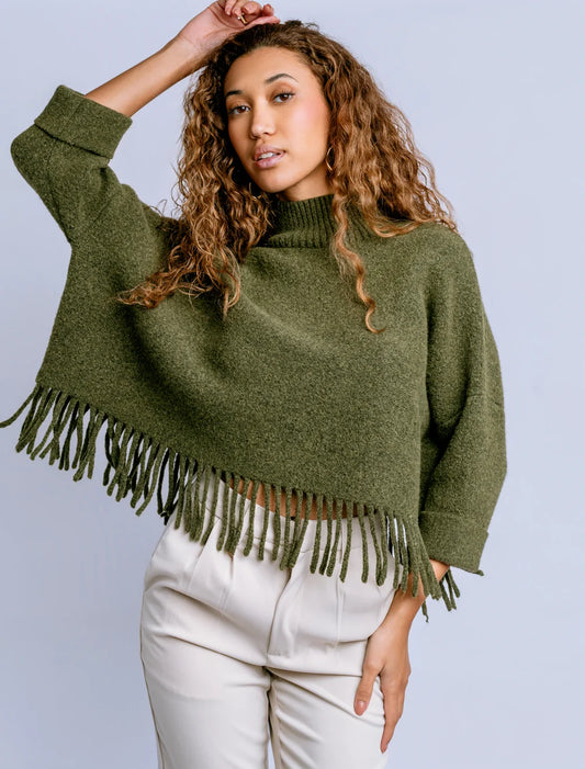 The Sachi 'Aja' Sweater/ Olive Jade