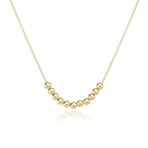 ENewton/ 16" Necklace Gold-Classic Beaded Bliss