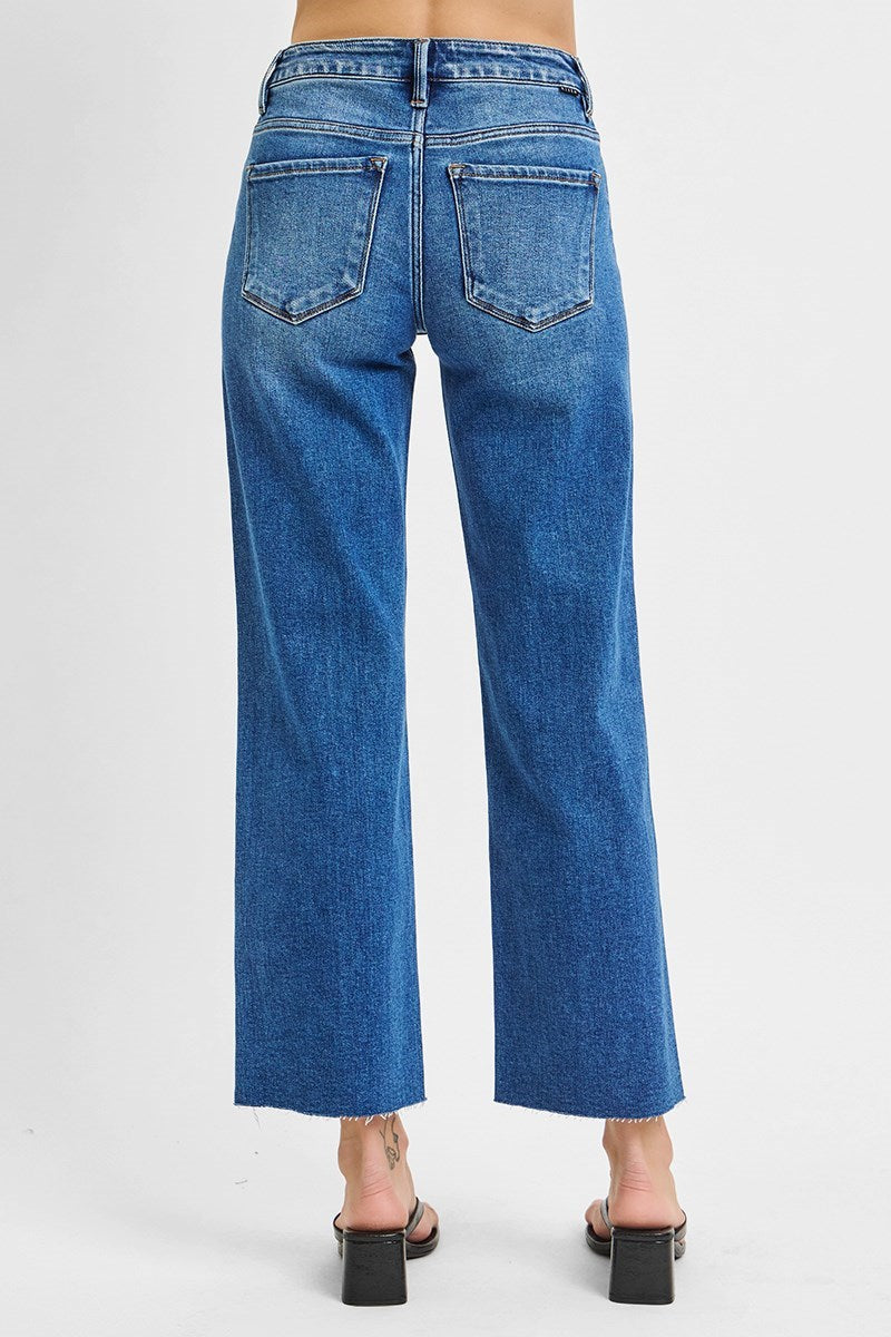 Risen/ MR Crop Straight Clean Cut Jean