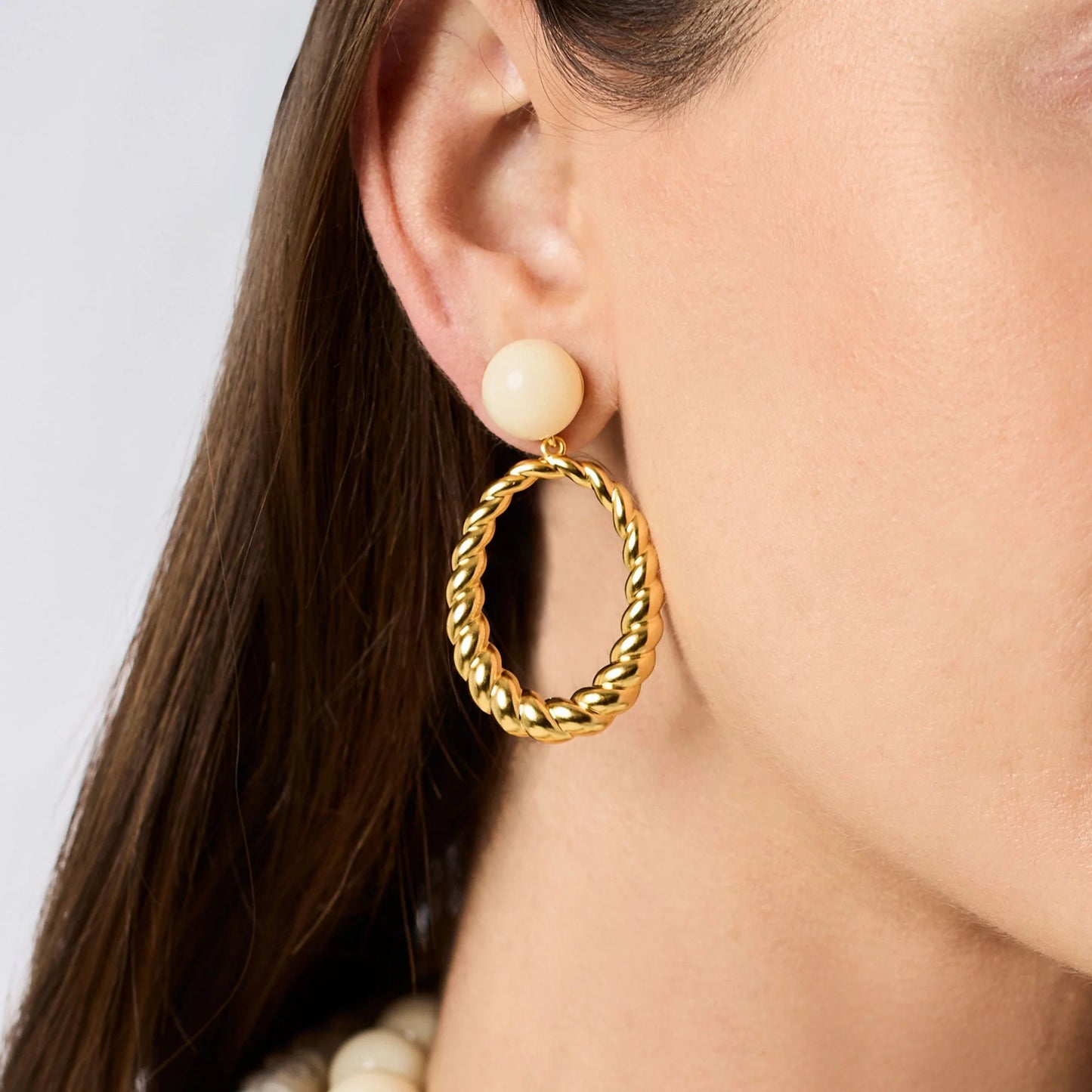 Julie Vos/ Ravello Statement Earring/ Ivory