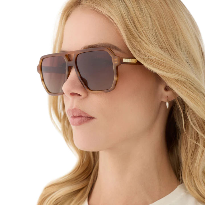 Diff/ Cameron Sunglasses/ Tawny Tortoise + Brown Gradient