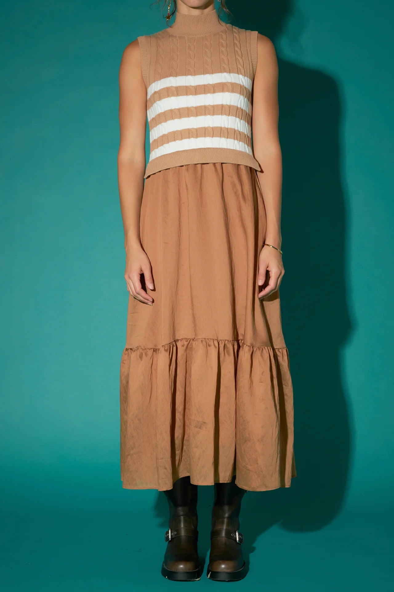 The Mya Mock Neck Midi/ FINAL SALE