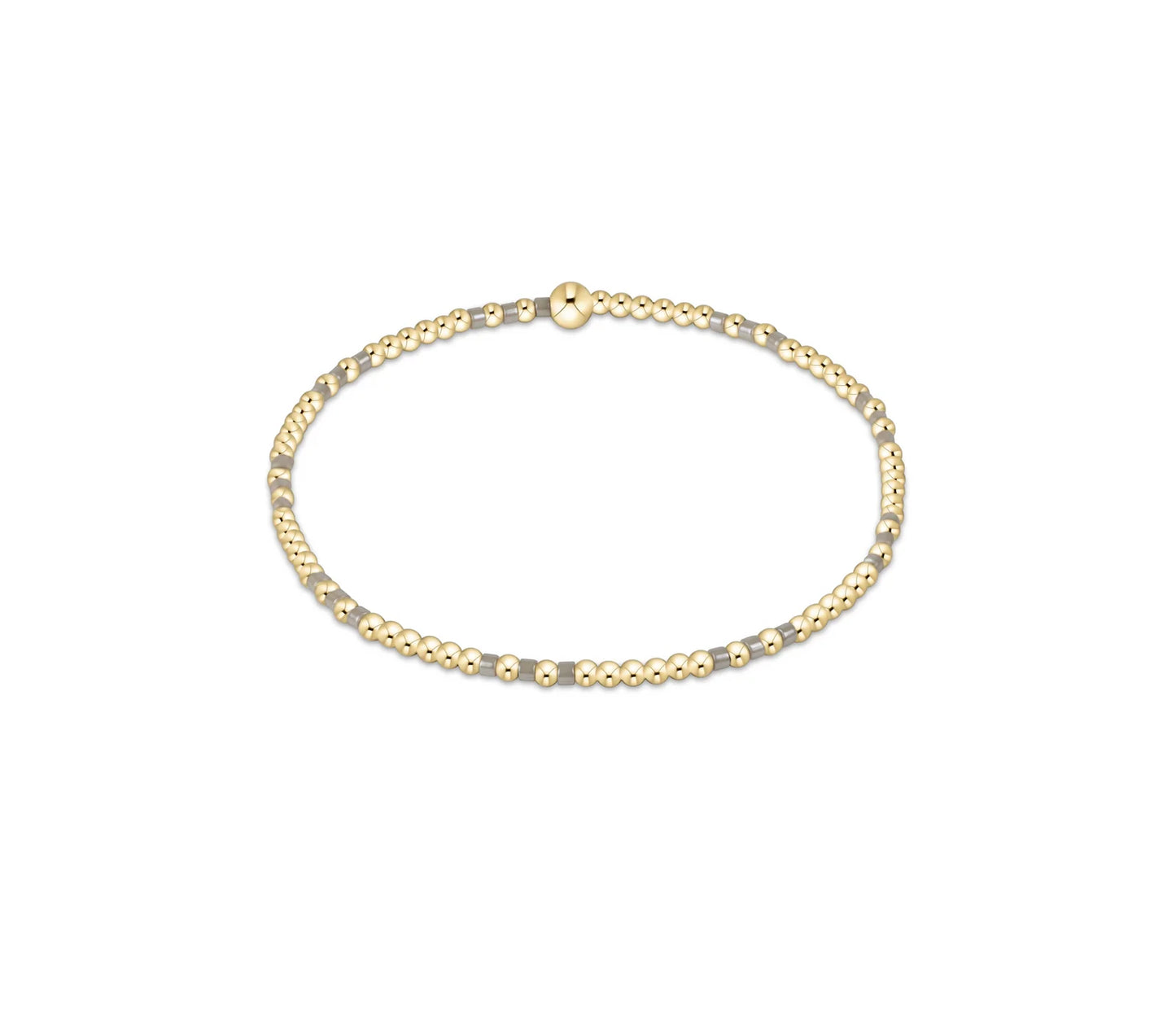 ENewton/ Hope Joy Pattern 2MM Bead Bracelet-Taupe With A Twist