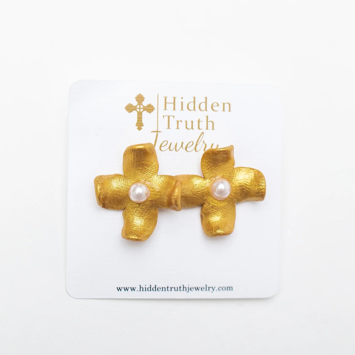 Hidden Truth Jewelry/ Small Dogwood Pearl Studs