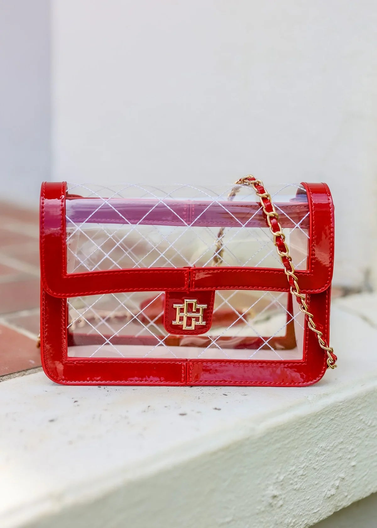 The Quinn Quilted Clear Bag