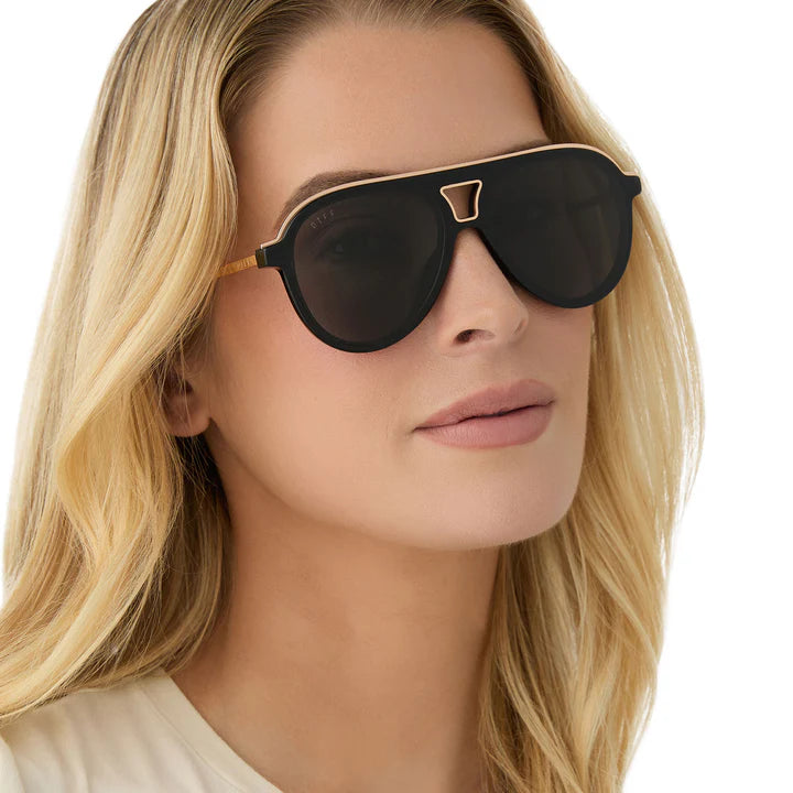 Diff/ Tosca III Sunglasses/ Black + Grey Gradient