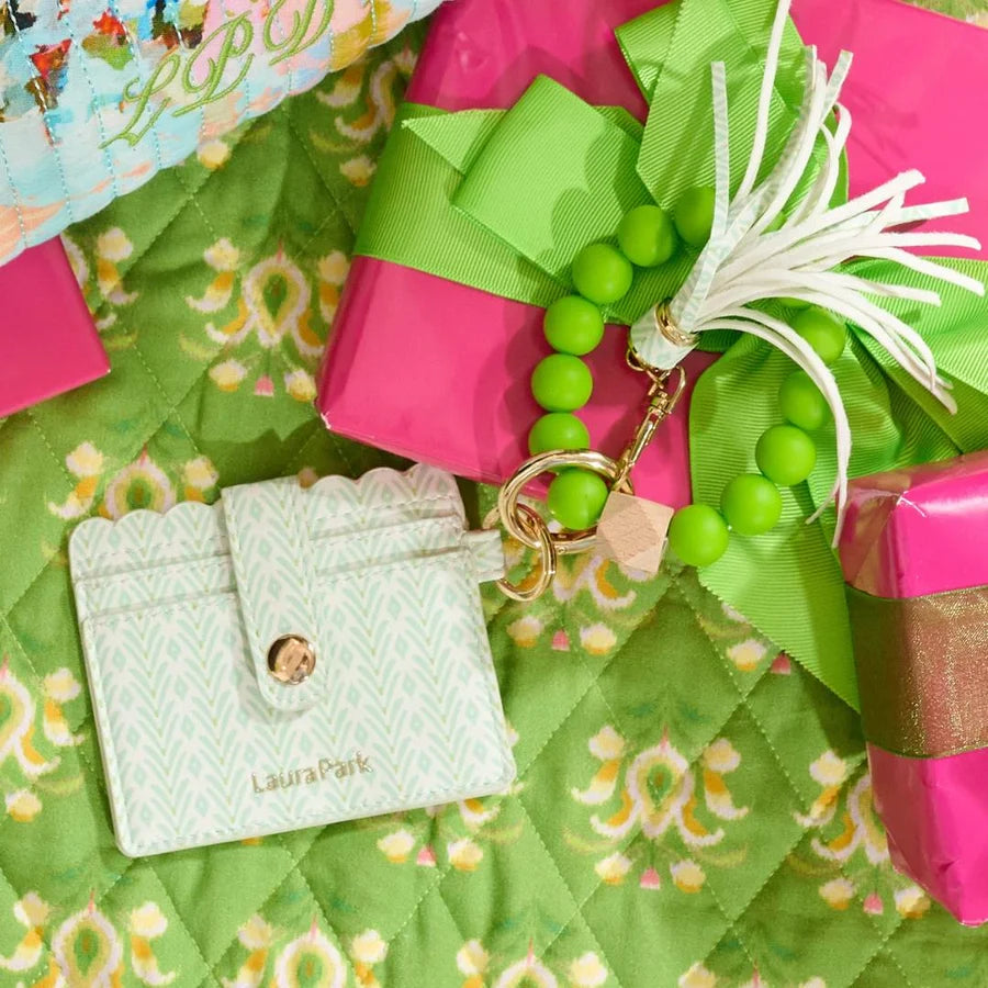 Laura Park/ Keychain Wristlet Wallet/ Petite Front Mint