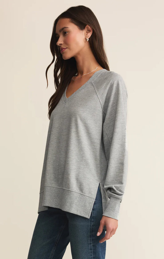 ZSupply/ The V-Neck Weekender/ Classic Heather Grey/ FINAL SALE
