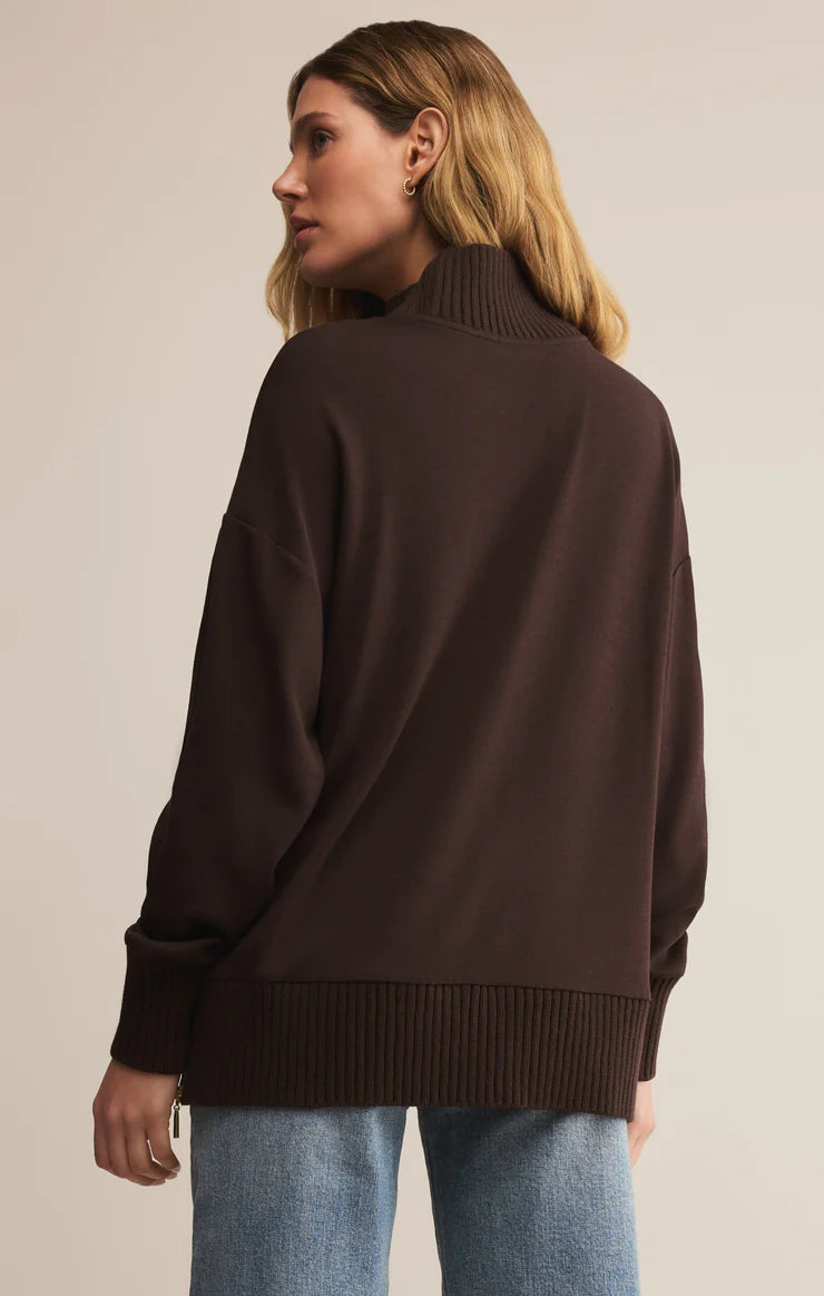 ZSupply/ The Sable Rib Sweatshirt/ Chocolate Cherry