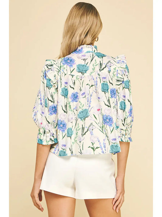 The Fella Floral Top/ FINAL SALE