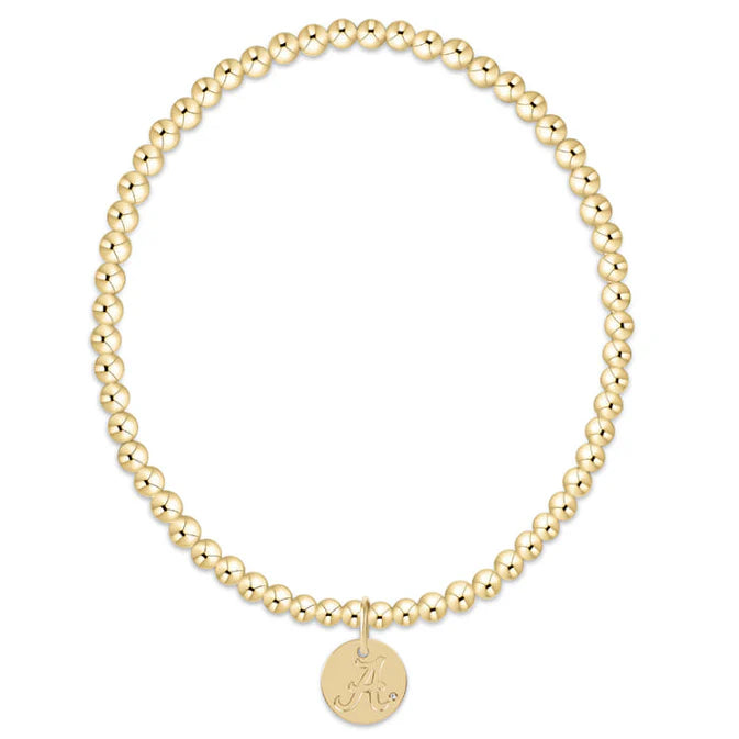 ENewton/ ECollegiate Classic Gold 3MM Bracelet-Alabama Disc
