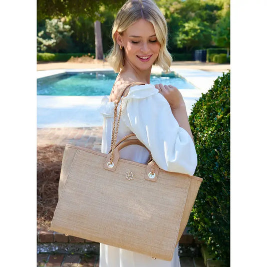 The Melissa Tote Bag/ Natural Tan