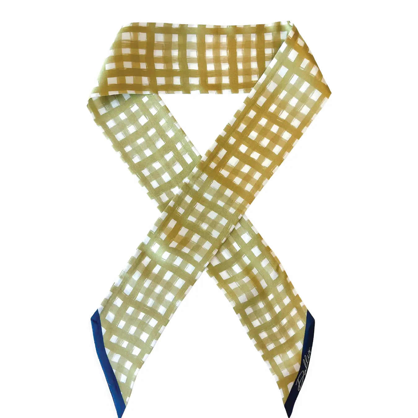 The Tailgate Check Scarf/ Gold + Navy