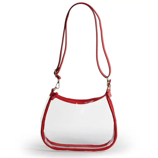 The Sara Large Clear Purse w/ Scarf-Georgia Bulldogs