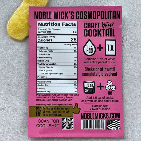 Noble Micks/ Cosmopolitan Single Serve