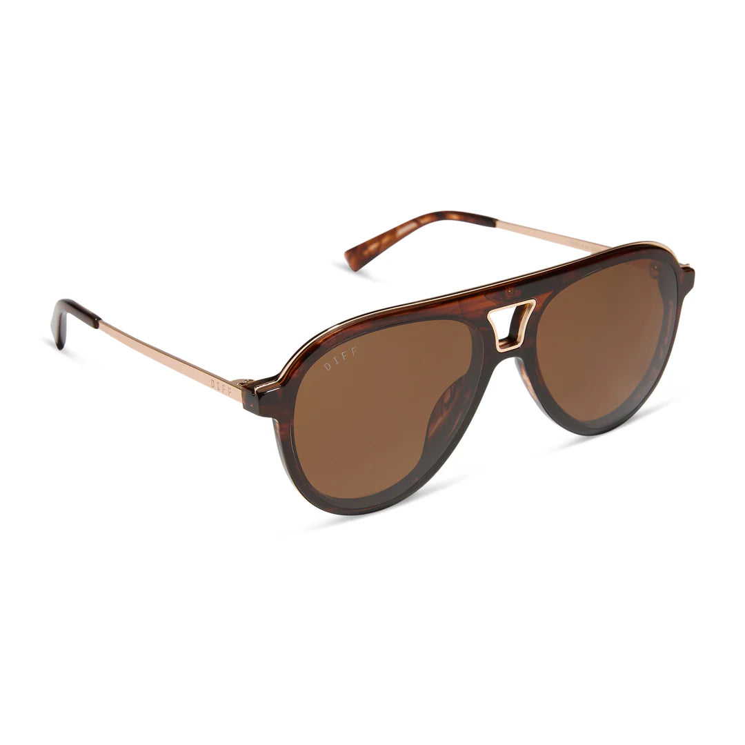 DIFF/ Tosca III Sunglasses/ Sequoia Tortoise + Brown