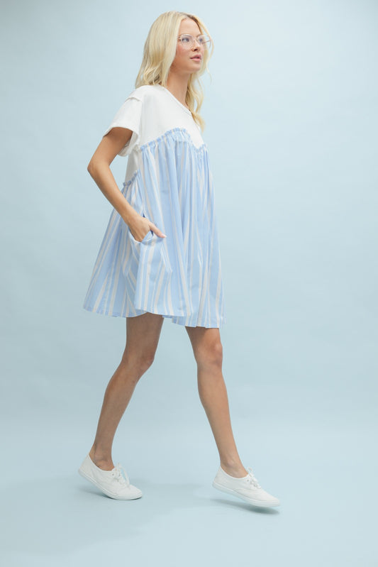 The Maya Mixed Media Dress/ FINAL SALE