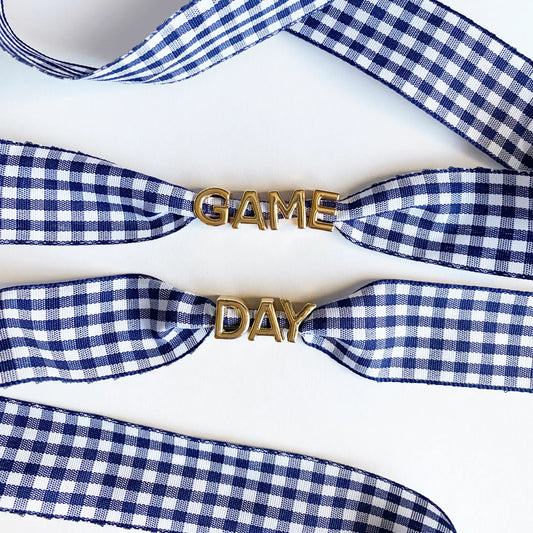 The Game Day Gingham Sneaker Lace Charm Set