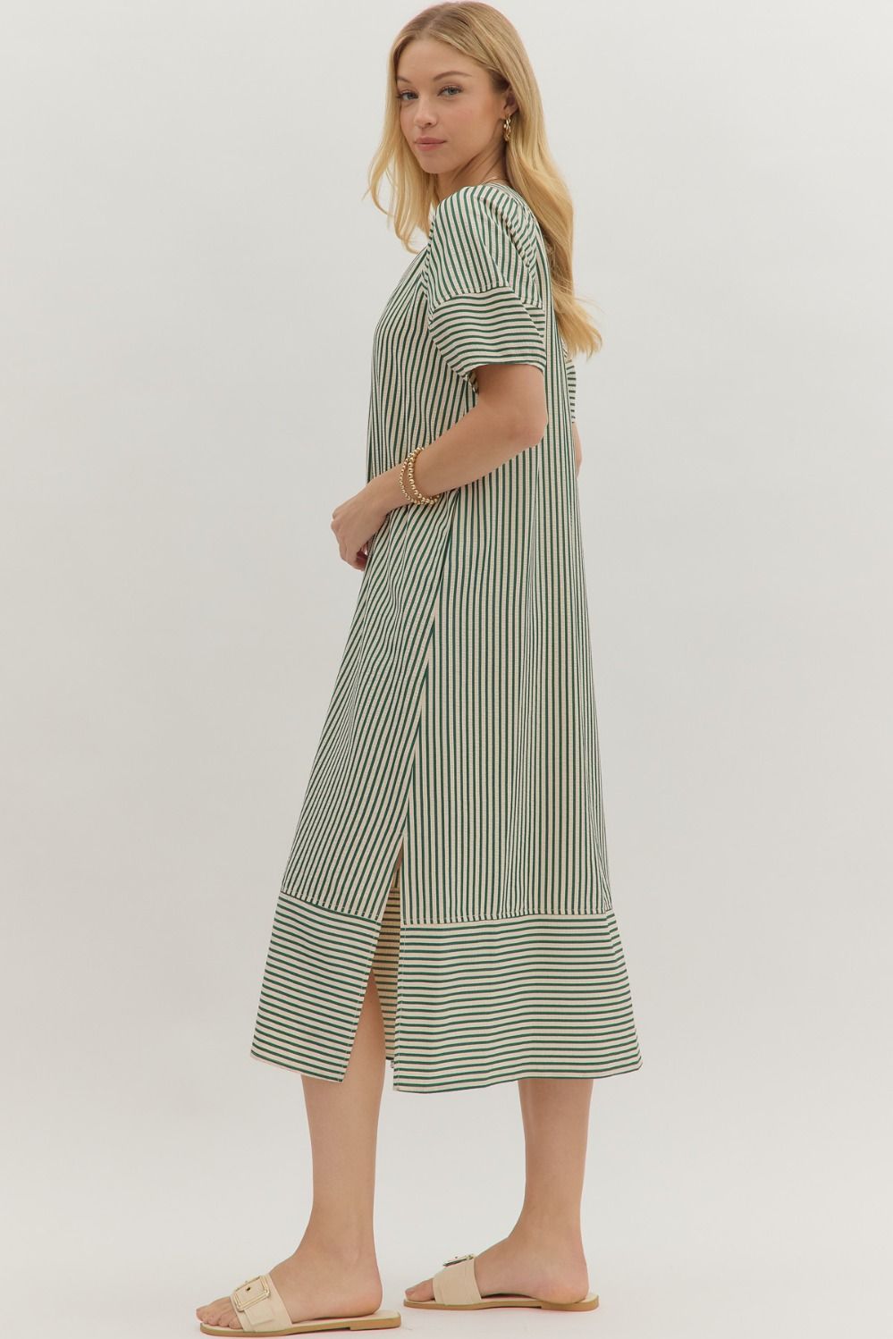 The Sully Striped Midi Dress