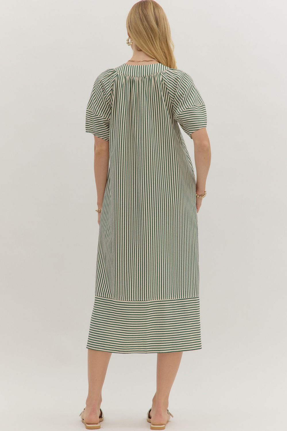 The Sully Striped Midi Dress