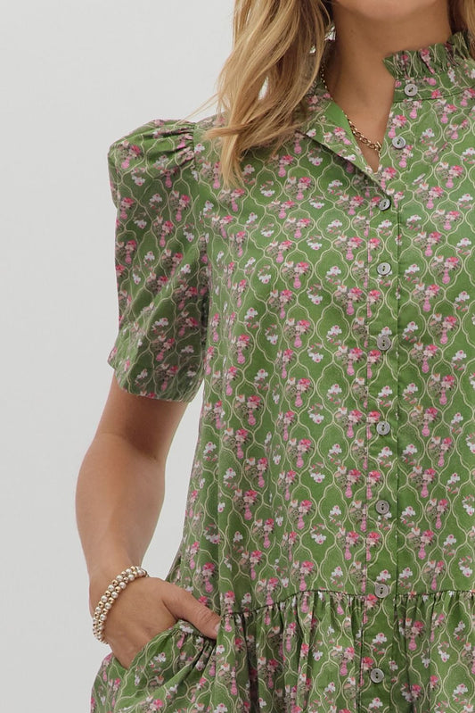 The Frill Floral Dress